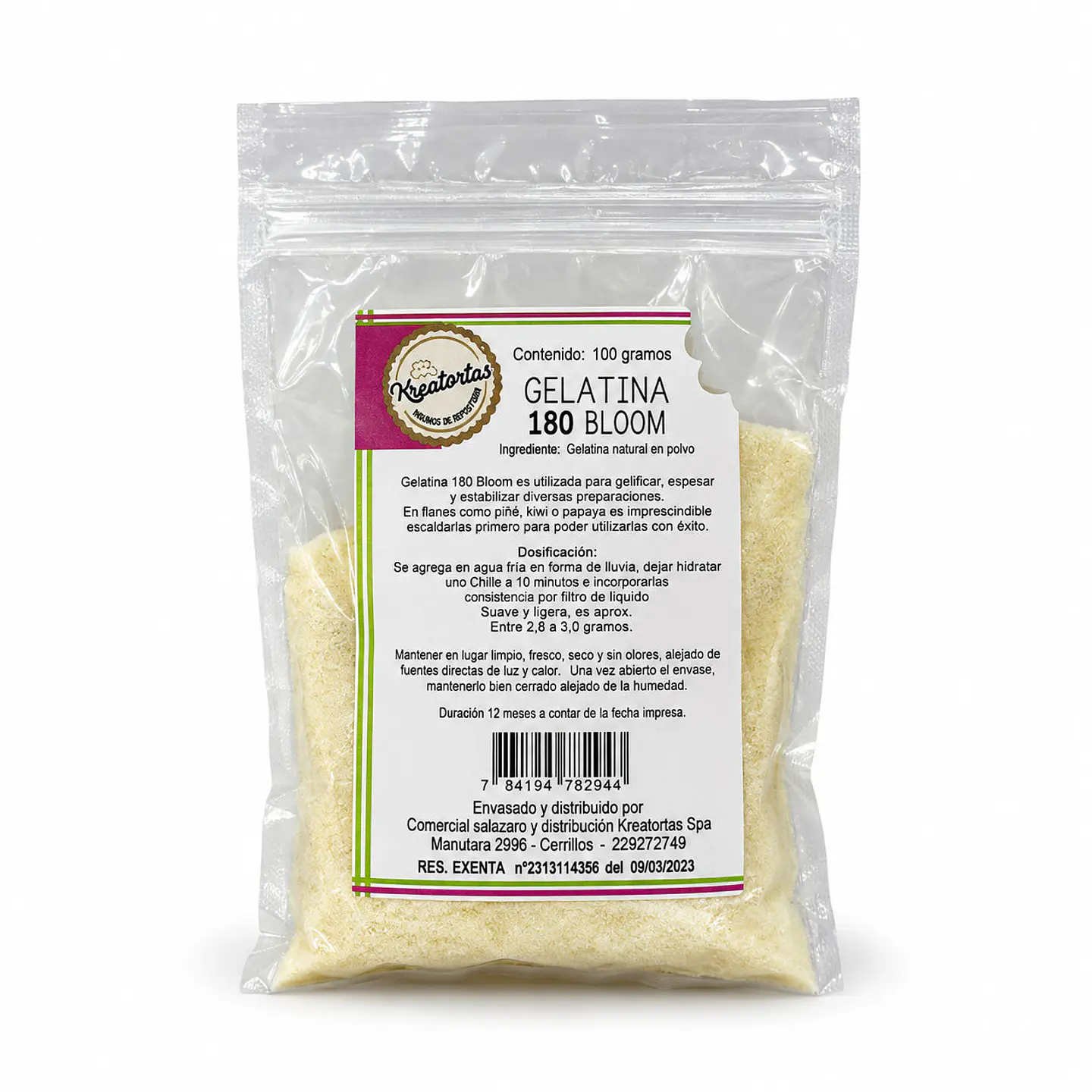 Gelatina 180 Bloom 100 g 1