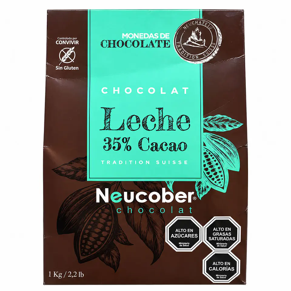 Chocolate Leche 35% Cacao Neucober en Monedas 1 kg 1