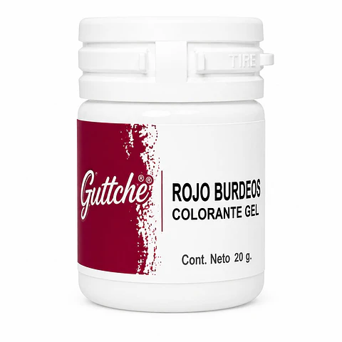 Colorante en Gel Guttche Rojo Burdeo 20 g