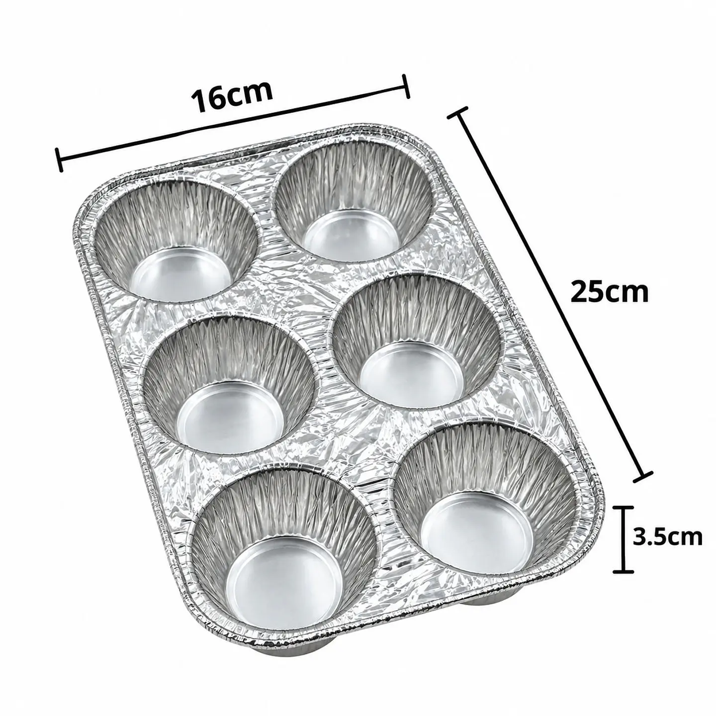 Bandeja de aluminio desechable 6 cupcakes 1