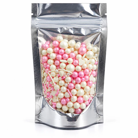 Sprinkles Mix Perlas Rosado y Blanco con Corazones 80 g