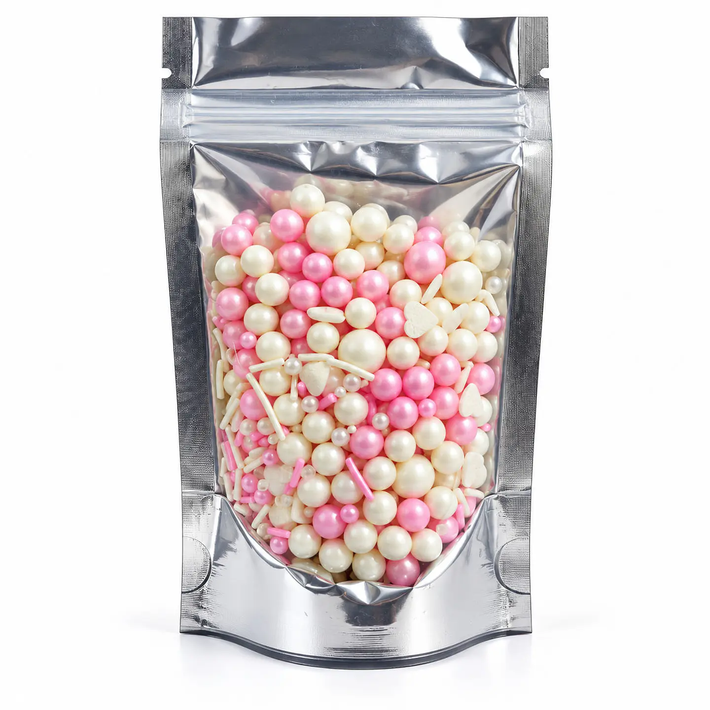 Sprinkles Mix Perlas Rosado y Blanco con Corazones 80 g 1