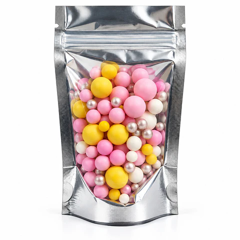 Sprinkles Mix Perlas Rosa, Amarillo y Blanco 80 g