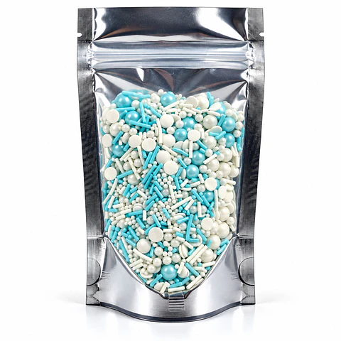 Sprinkles Mix Celeste y Blanco Perlas y Granillo 80 g
