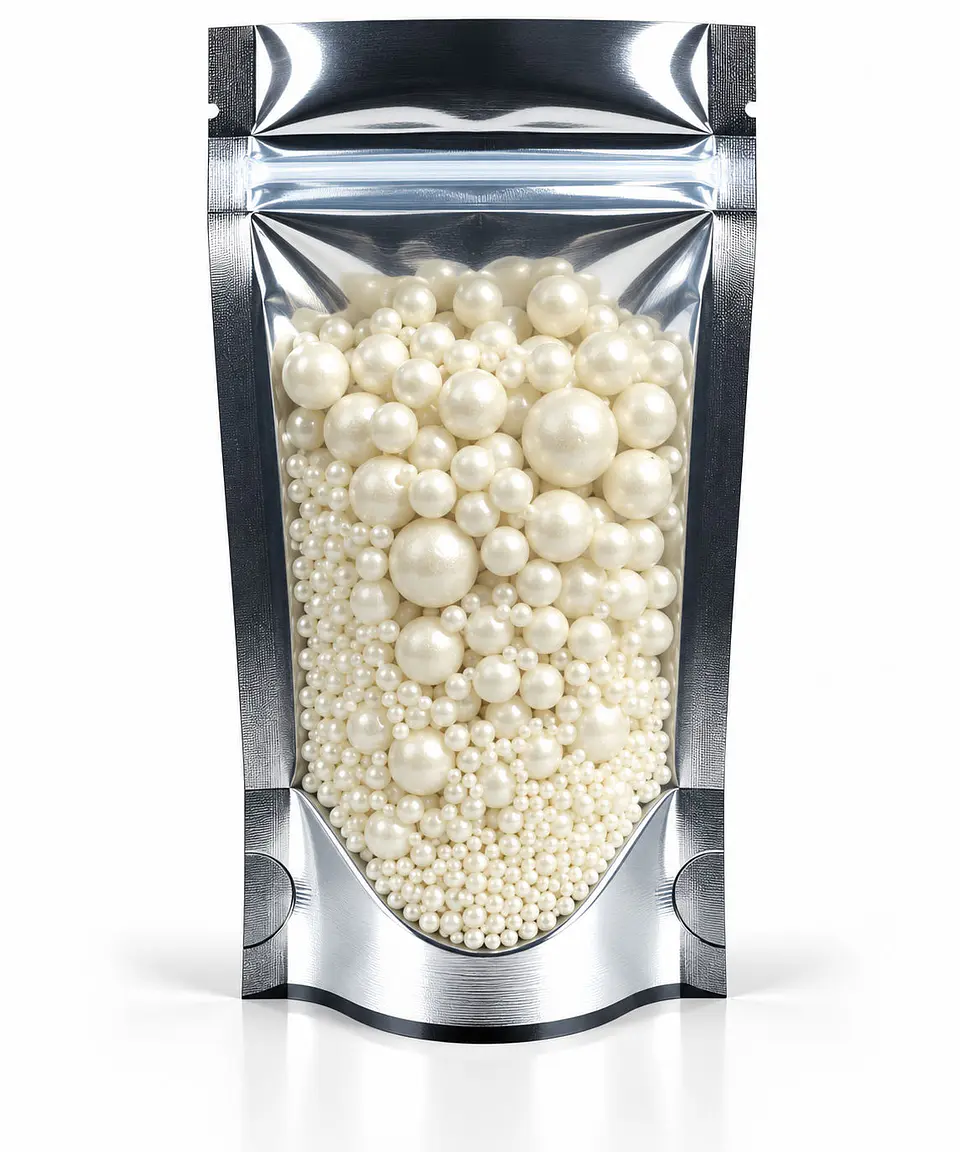 Sprinkles Perlas Blanco Perlado Multitamaño 80g 1