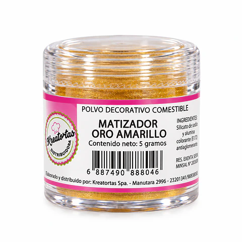 Polvo Decorativo Comestible Oro Amarillo