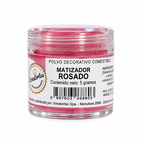 Polvo Decorativo Comestible Rosado