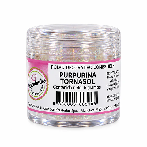 Polvo Decorativo Comestible Purpurina Tornasol