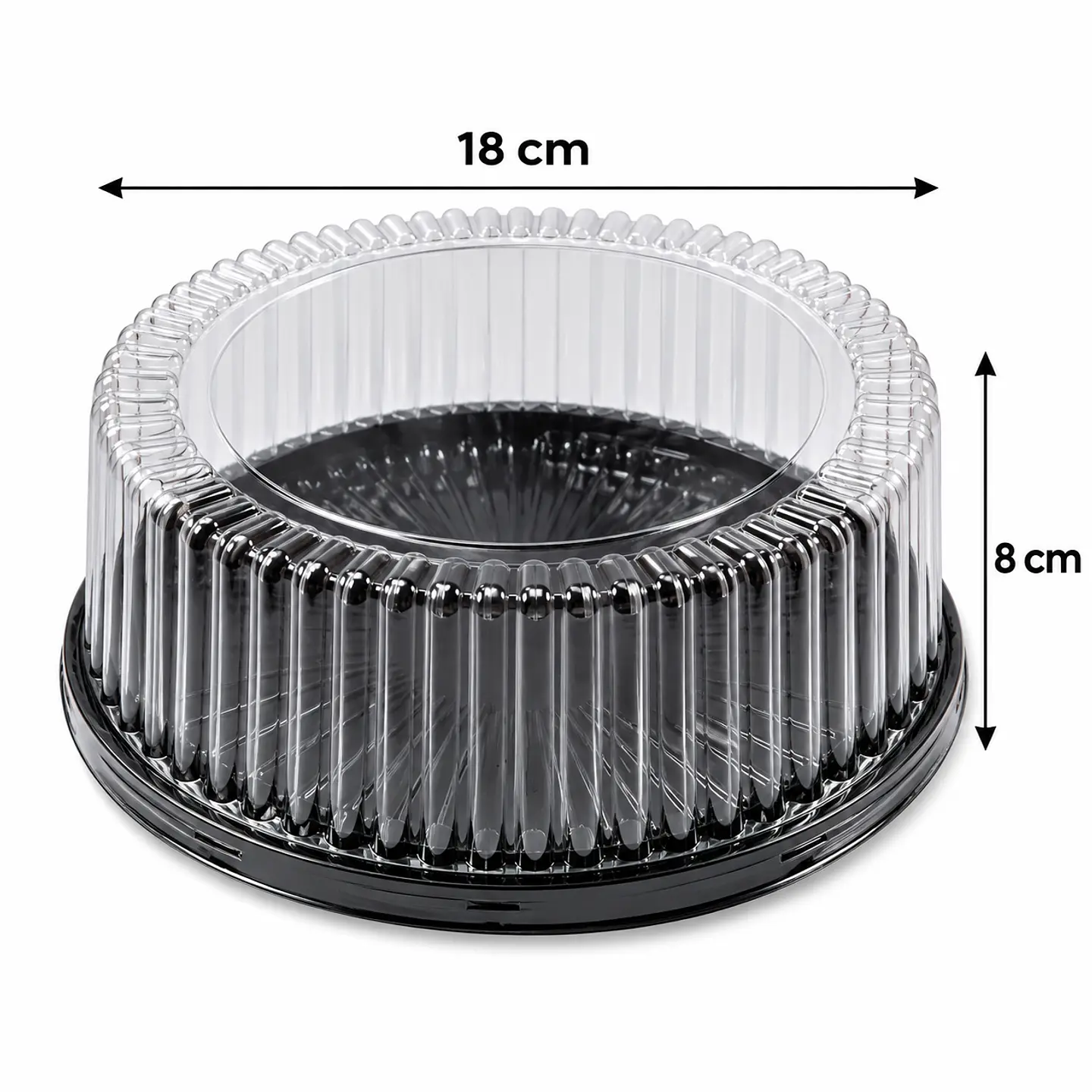 Envase Redondo para Torta con Tapa 18 x 8 cm 1