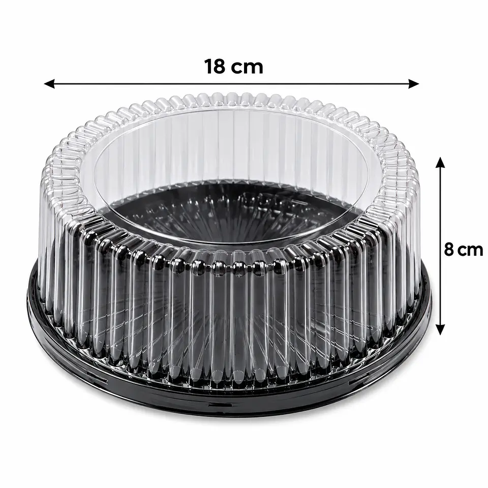 Envase Redondo para Torta con Tapa 18 x 8 cm 1
