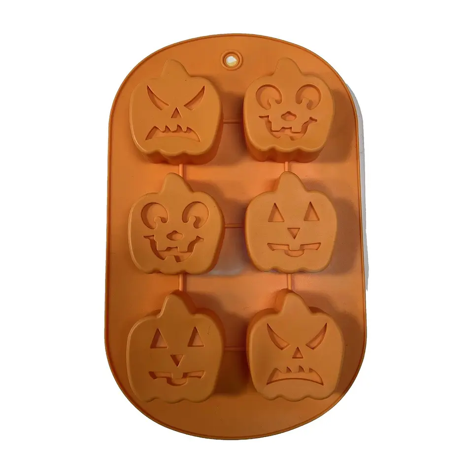 Molde de Silicona Calabazas Halloween 6 Cavidades 1