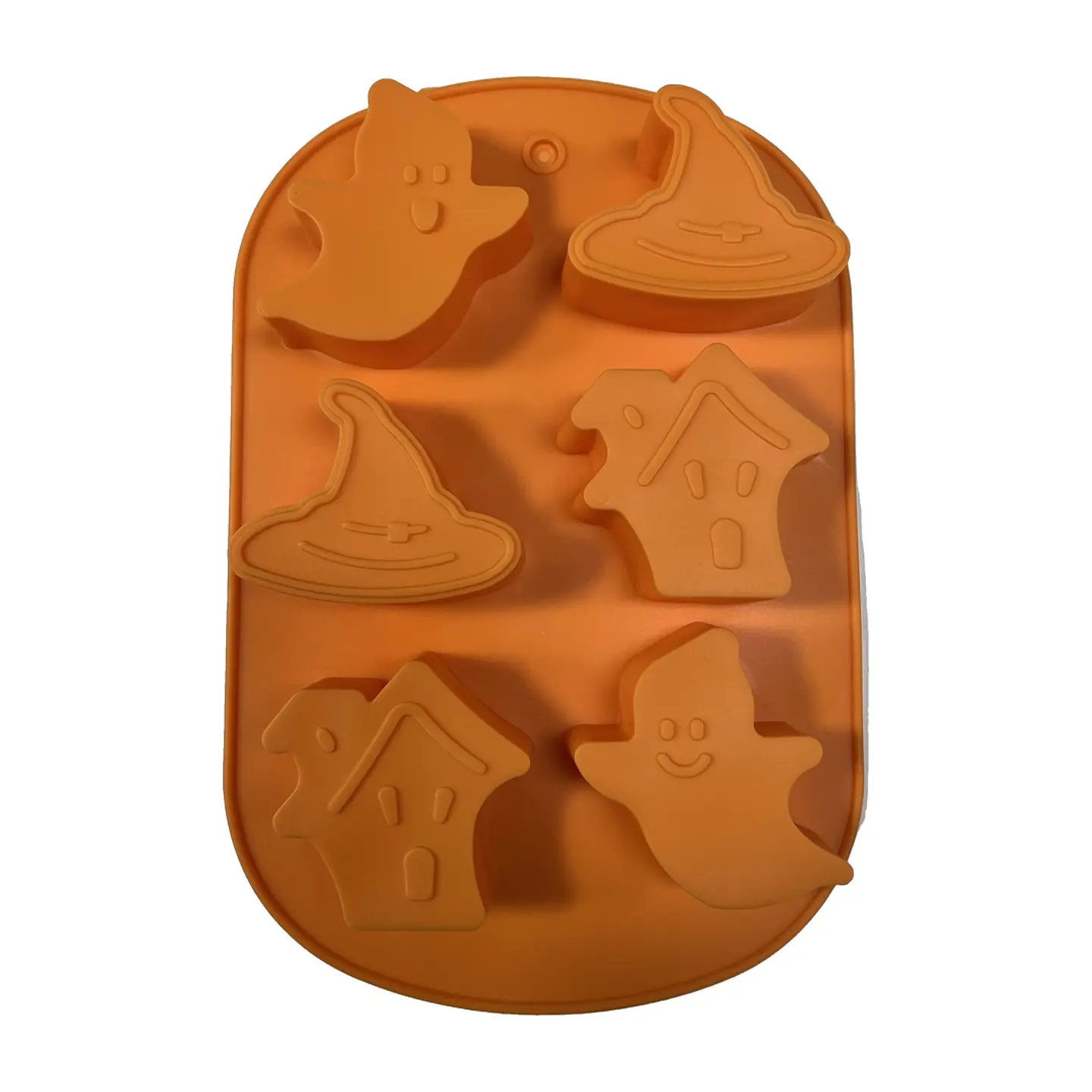Molde de Silicona Fantasmas, Sombreros y Casas Halloween 6 Cavidades 1