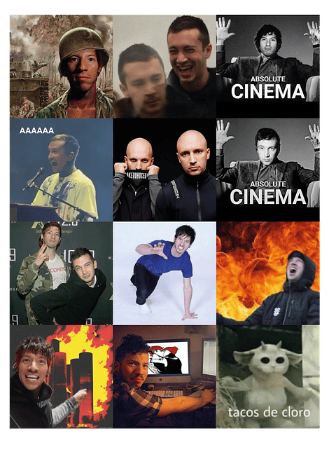 Sticker TOP de vinilo version meme