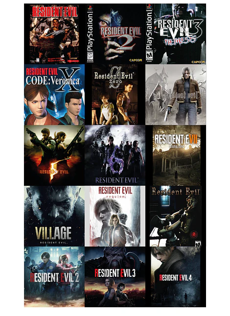 Set de sticker vinilo Resident Evil