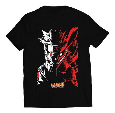 Polera Naruto - Nartuto/kurama | Anime Japonés