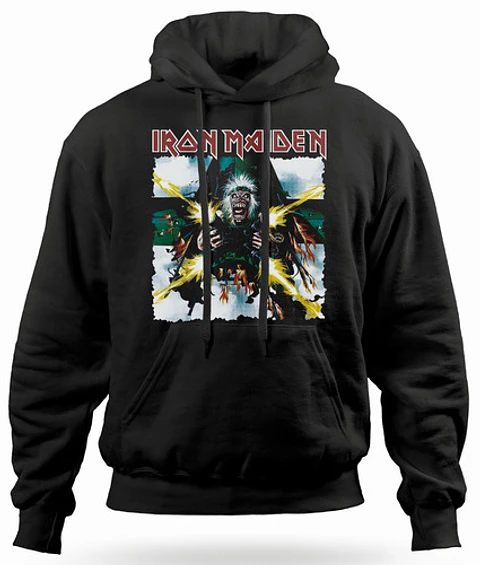 Polerón Canguro Iron Maiden - Shoot Em | Metal