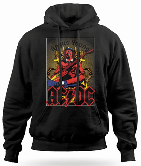 Polerón Canguro Ac/dc - Angus Young | Rock