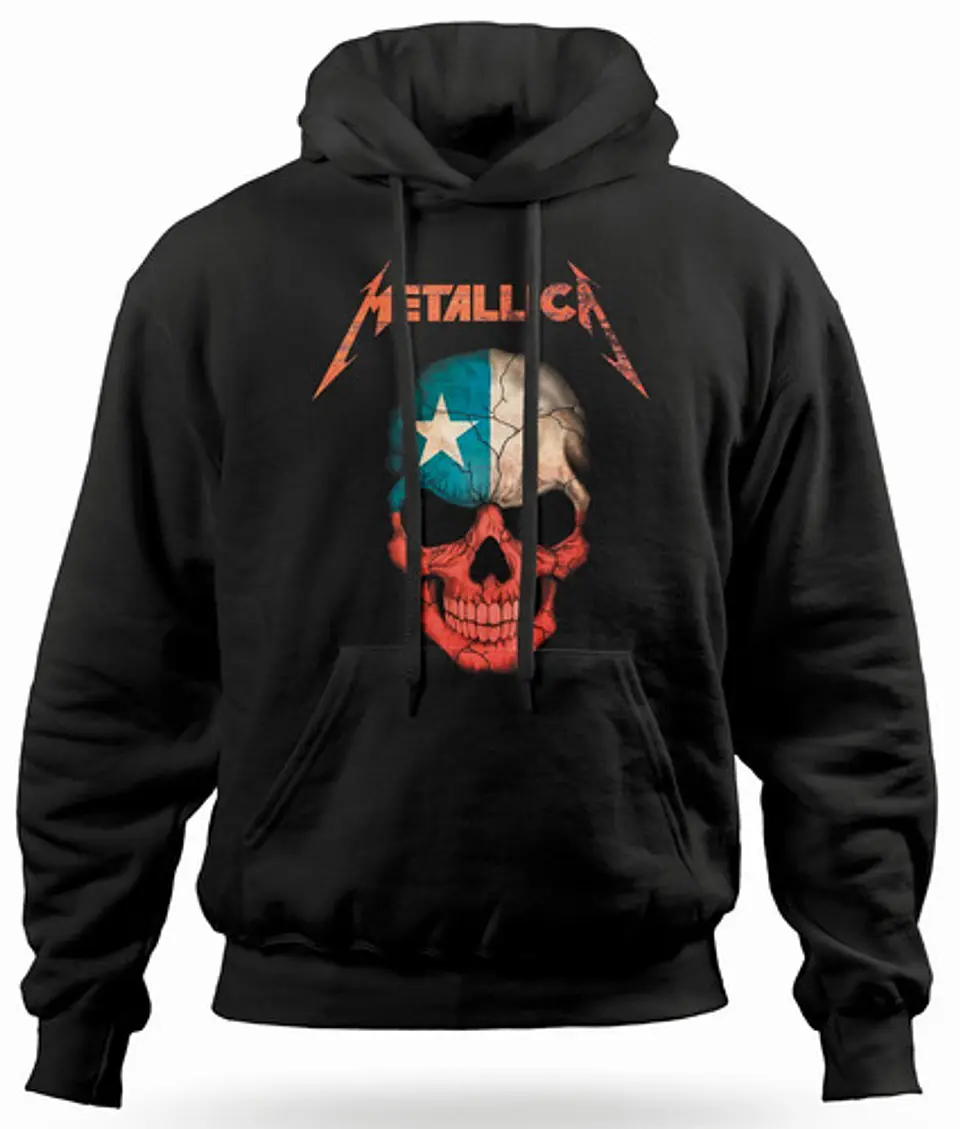Polerón Canguro Metallica - Chile Skull | Metal 1