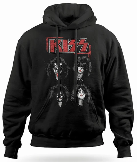 Polerón Canguro Kiss - 4 Faces | Rock