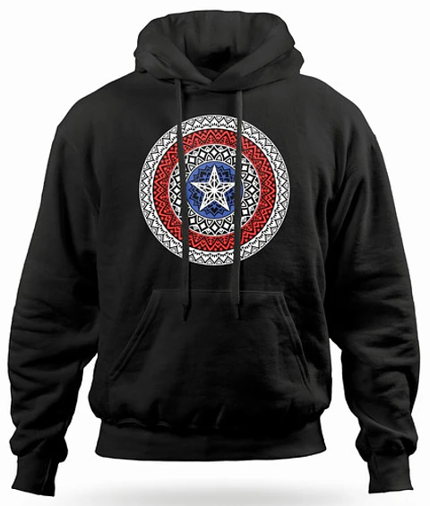 Polerón Canguro Marvel - Capitán América - Escudo | Música