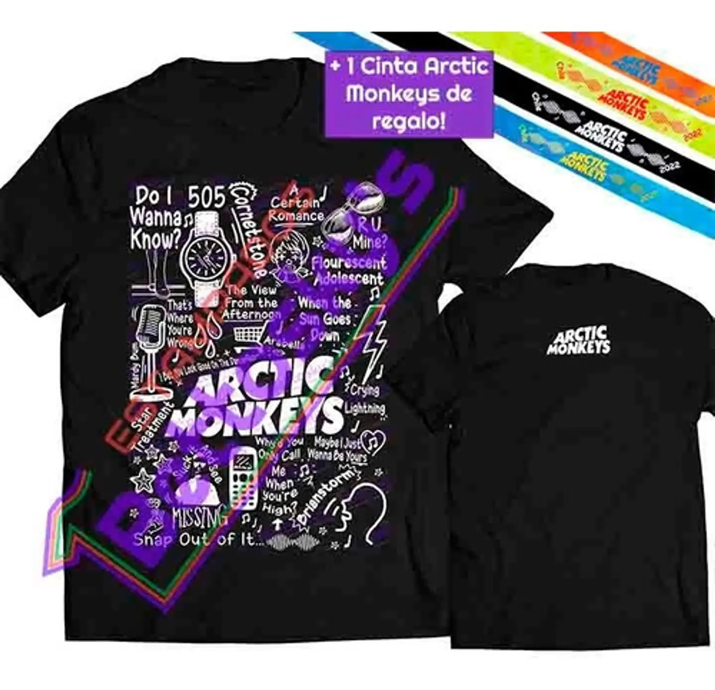 Polera Arctic Monkeys - Temazos White | Indie Rock 1
