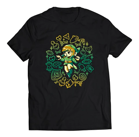 Polera The Legend of Zelda - Items Verde | Ropa Gamer