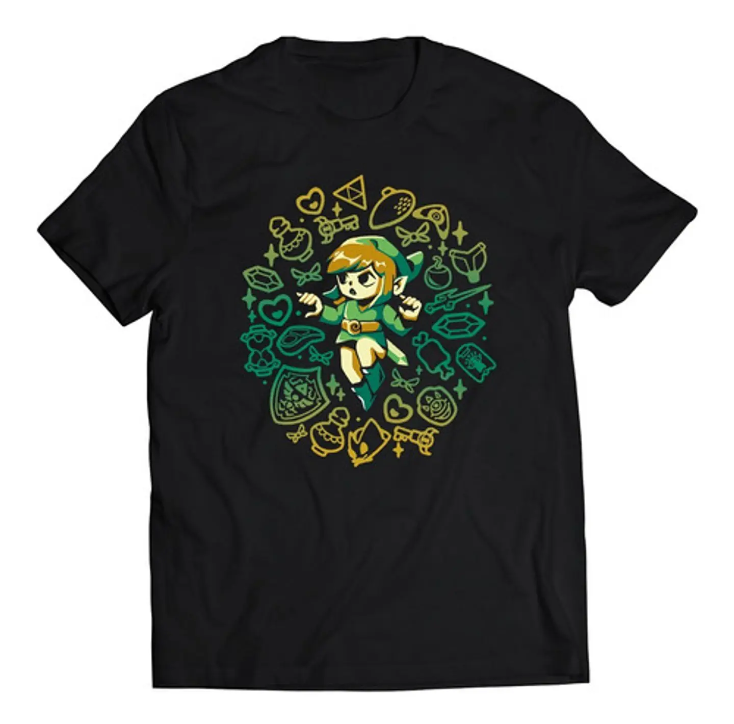 Polera The Legend of Zelda - Items Verde | Ropa Gamer 1