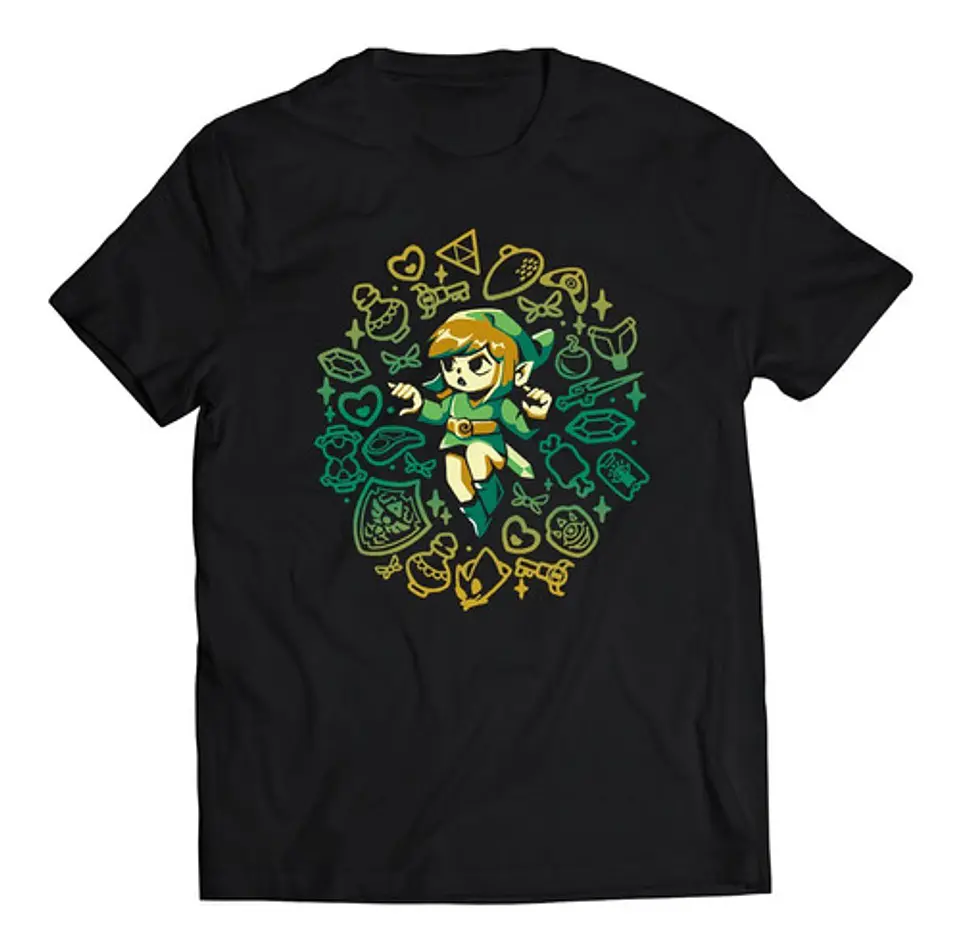 Polera The Legend of Zelda - Items Verde | Ropa Gamer 1