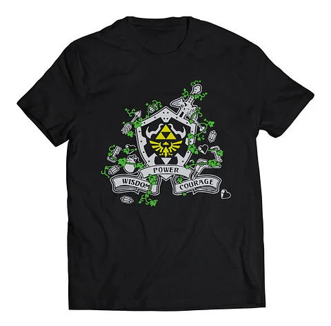 Polera The Legend of Zelda - Power, Wisdom, Courage | Ropa Gamer