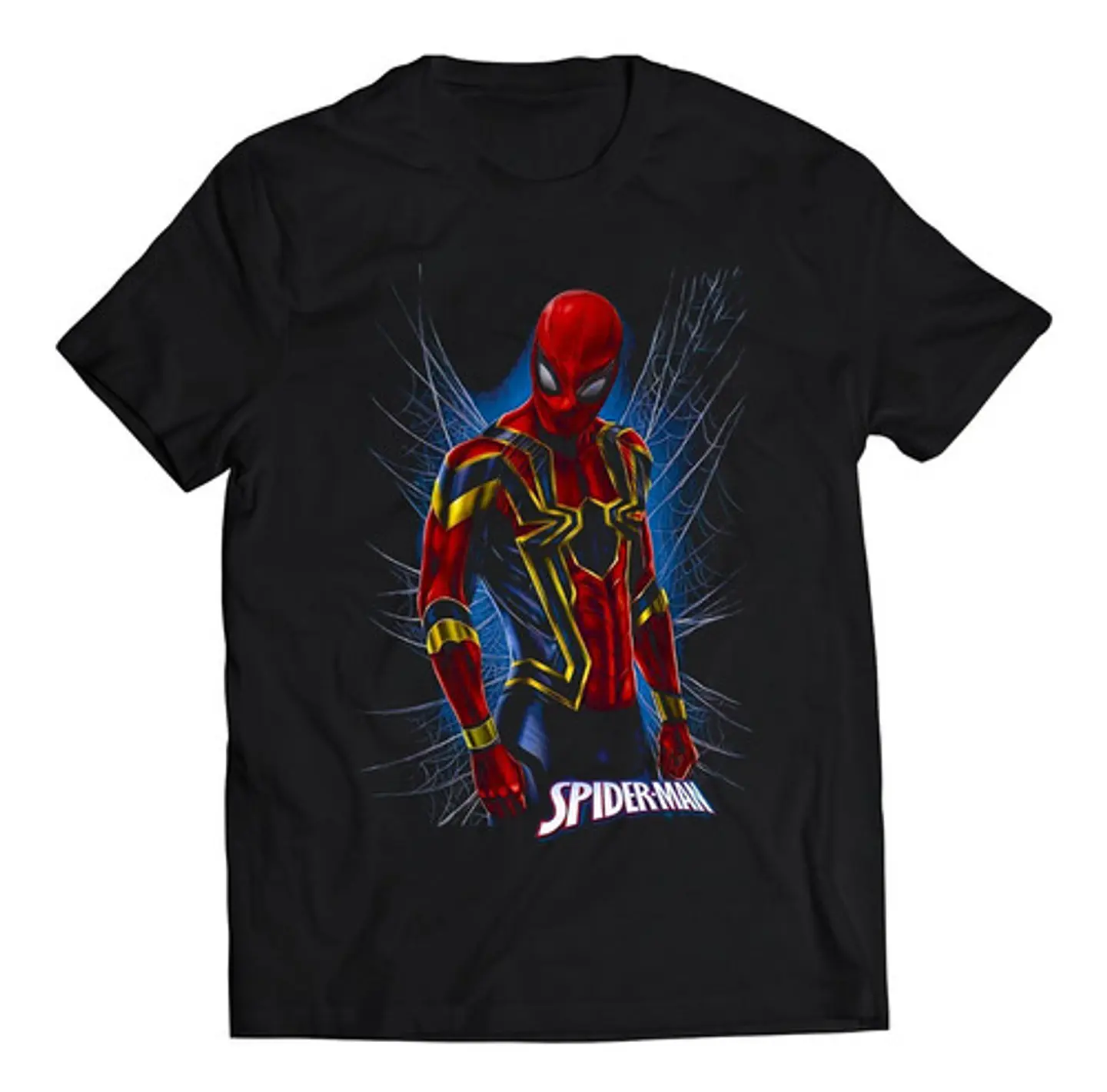 Polera Marvel Spider-man - Fondo Telaraña Azúl | Música 1