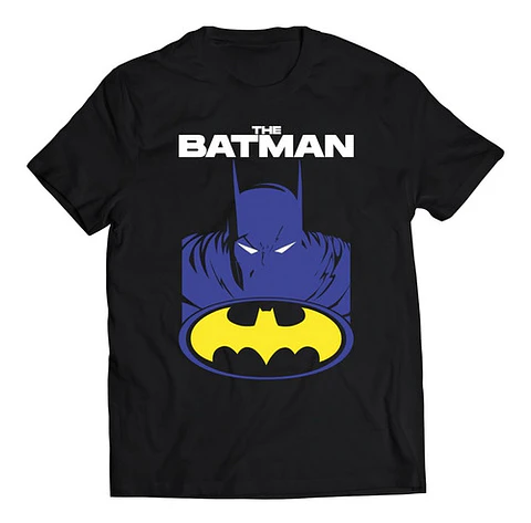 Polera Dc Batman - Estilo Animado Morado, Amarillo Y Blanco | Estilo Exclusivo