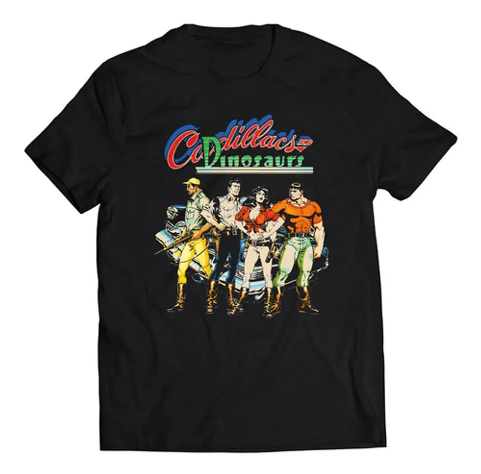 Polera Cadillacs  Y Dinosaurios - Retro Gaming | Ropa Gamer 1