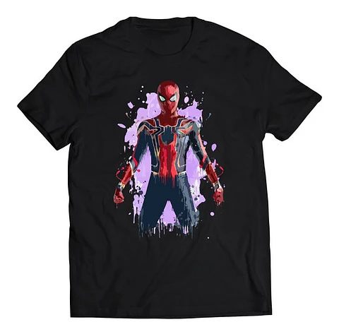 Polera Marvel Spider-man - Fondo Acuarela Morado | Música