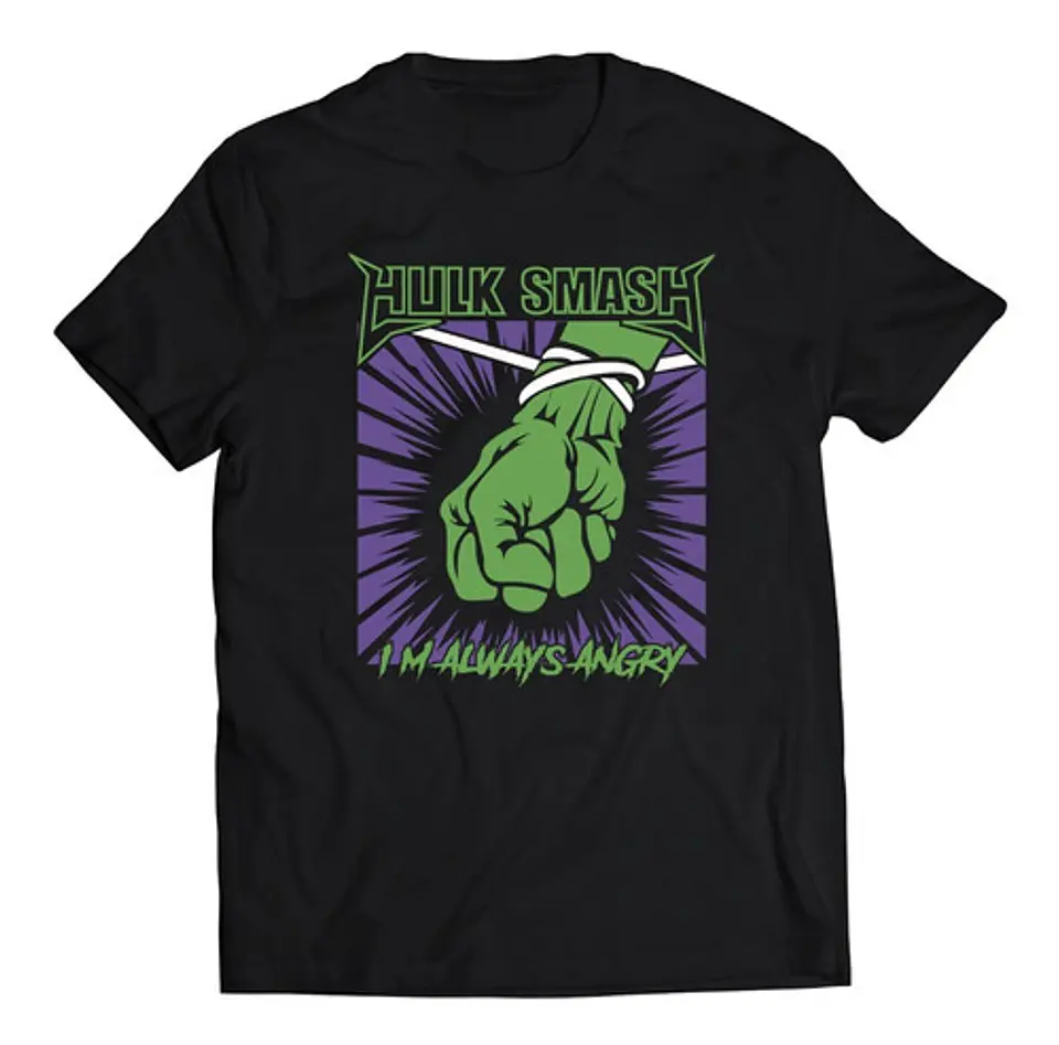 Polera Marvel Hulk - Siempre Enojado | Música 1