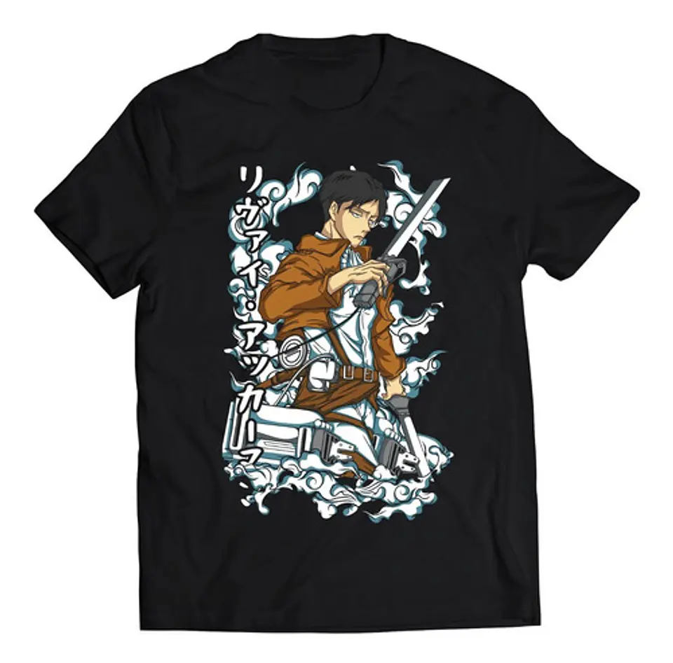 Polera Shingeki No Kyojin Levi Ackerman Humo | Anime Japonés 1