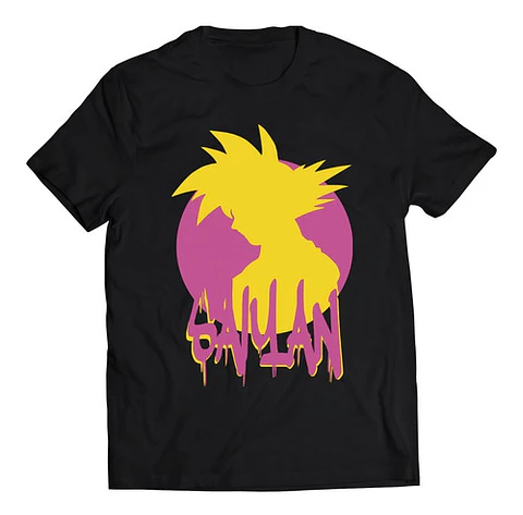 Polera Dragon Ball Saiyan Amarillo Magenta | Anime Japonés