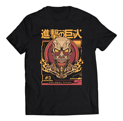 Polera Shingeki No Kyojin Titan Colosal | Anime Japonés