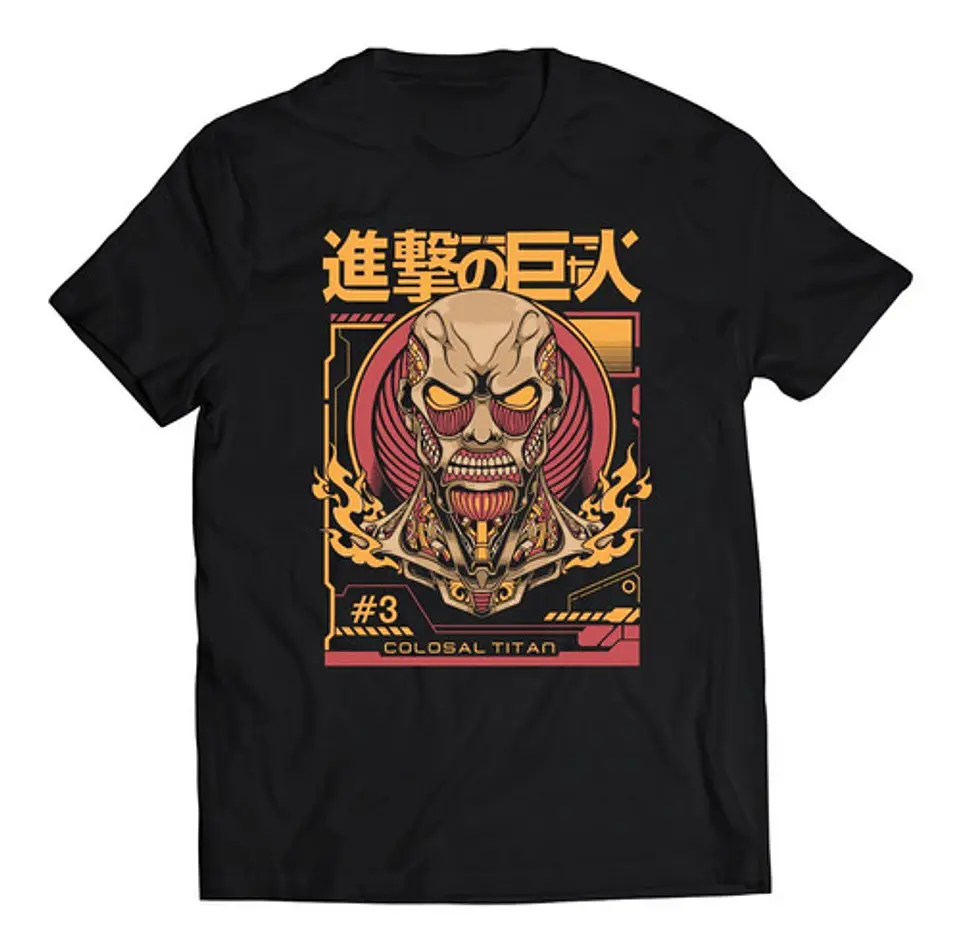 Polera Shingeki No Kyojin Titan Colosal | Anime Japonés 1
