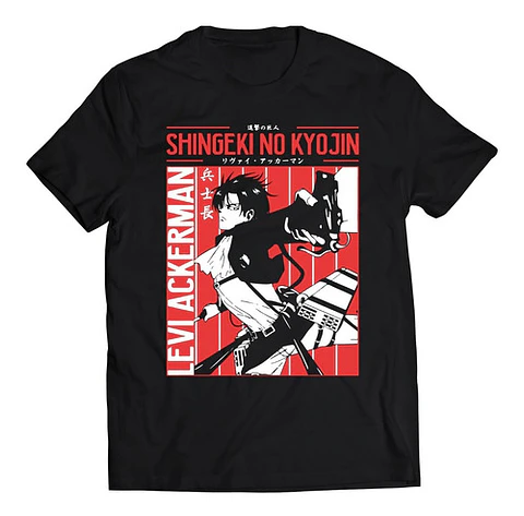 Polera Shingeki No Kyojin Levi Ackerman | Anime Japonés