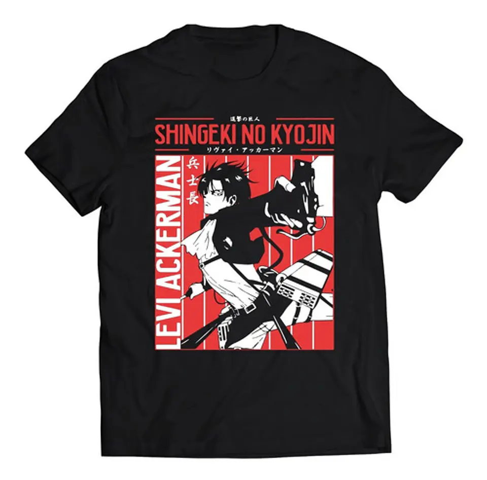 Polera Shingeki No Kyojin Levi Ackerman | Anime Japonés 1