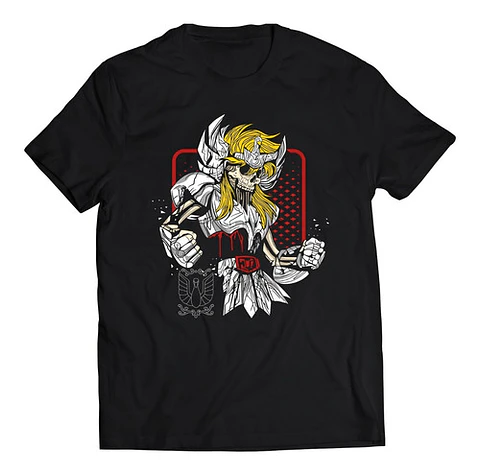 Polera Saint Seiya Andromeda Hyoga Skeleton | Anime Japonés