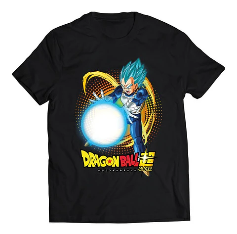 Polera Dragon Ball Vegeta Ataque | Anime Japonés