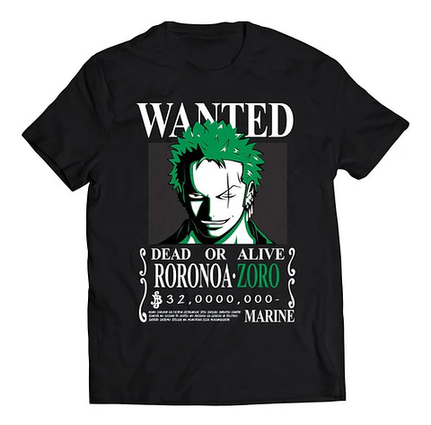 Polera One Piece Zoro Wanted | Anime Japonés