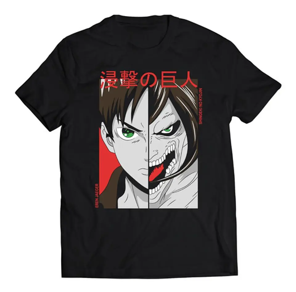 Polera Shingeki No Kyojin Eren Titan | Anime Japonés 1