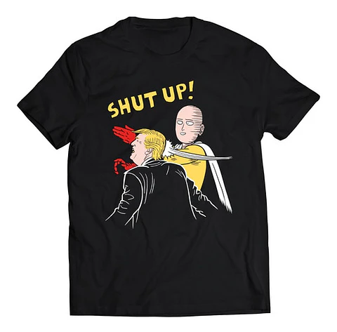 Polera One Punch Man Shut Up Trump | Anime Japonés