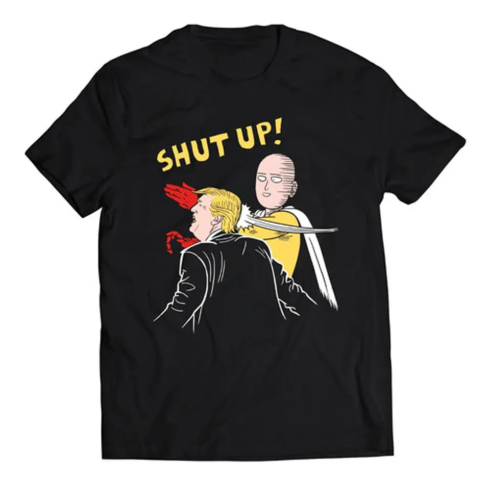 Polera One Punch Man Shut Up Trump | Anime Japonés 1
