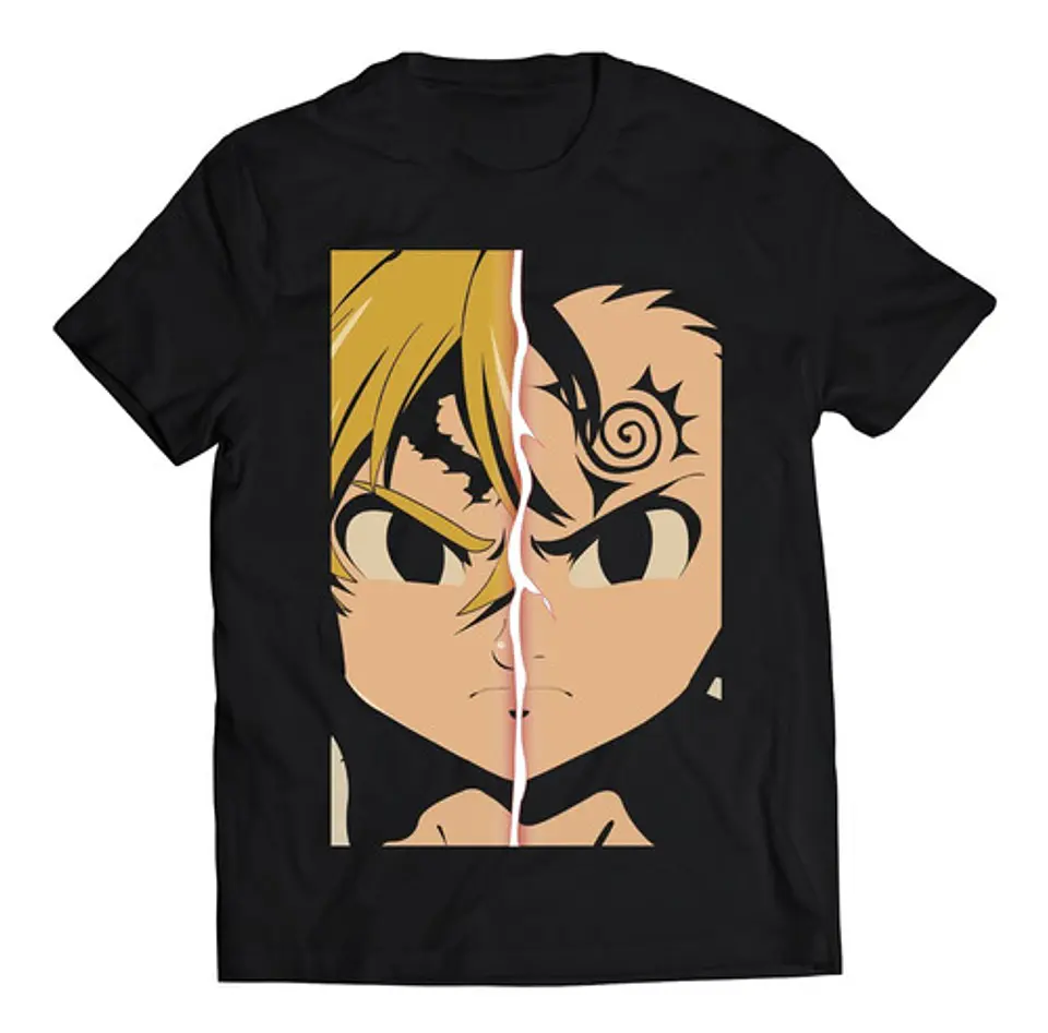 Polera Nanatsu No Taizai Meliodas Mitad | Anime Japonés 1