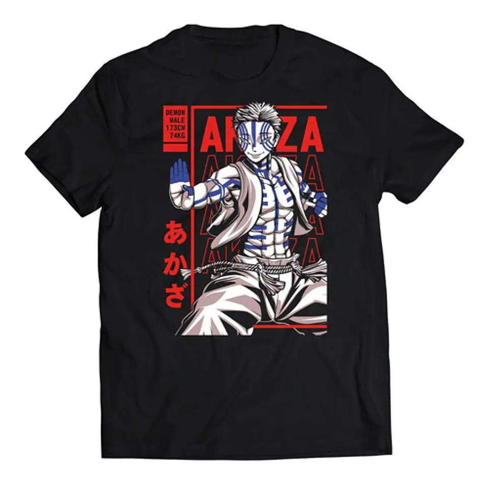Polera Demon Slayer Akaza | Anime Japonés 1