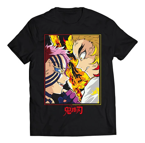 Polera Demon Slayer Rengoku Vs Akaza | Anime Japonés