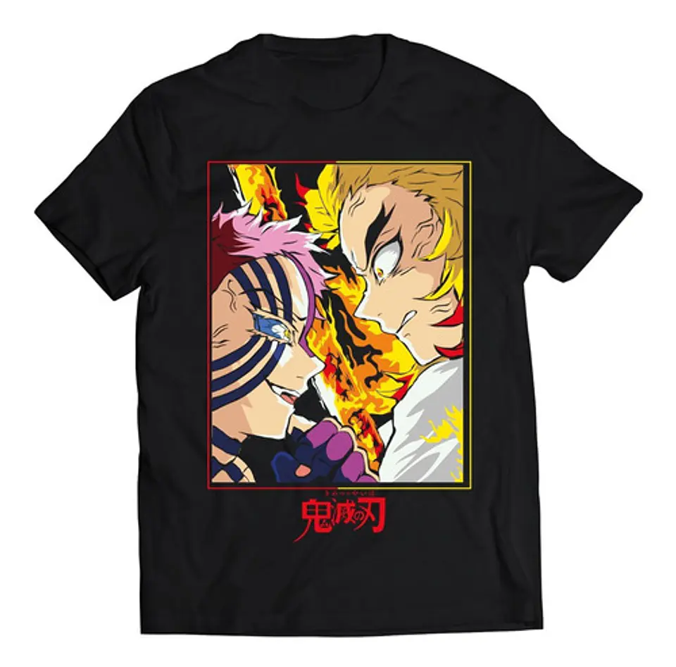 Polera Demon Slayer Rengoku Vs Akaza | Anime Japonés 1